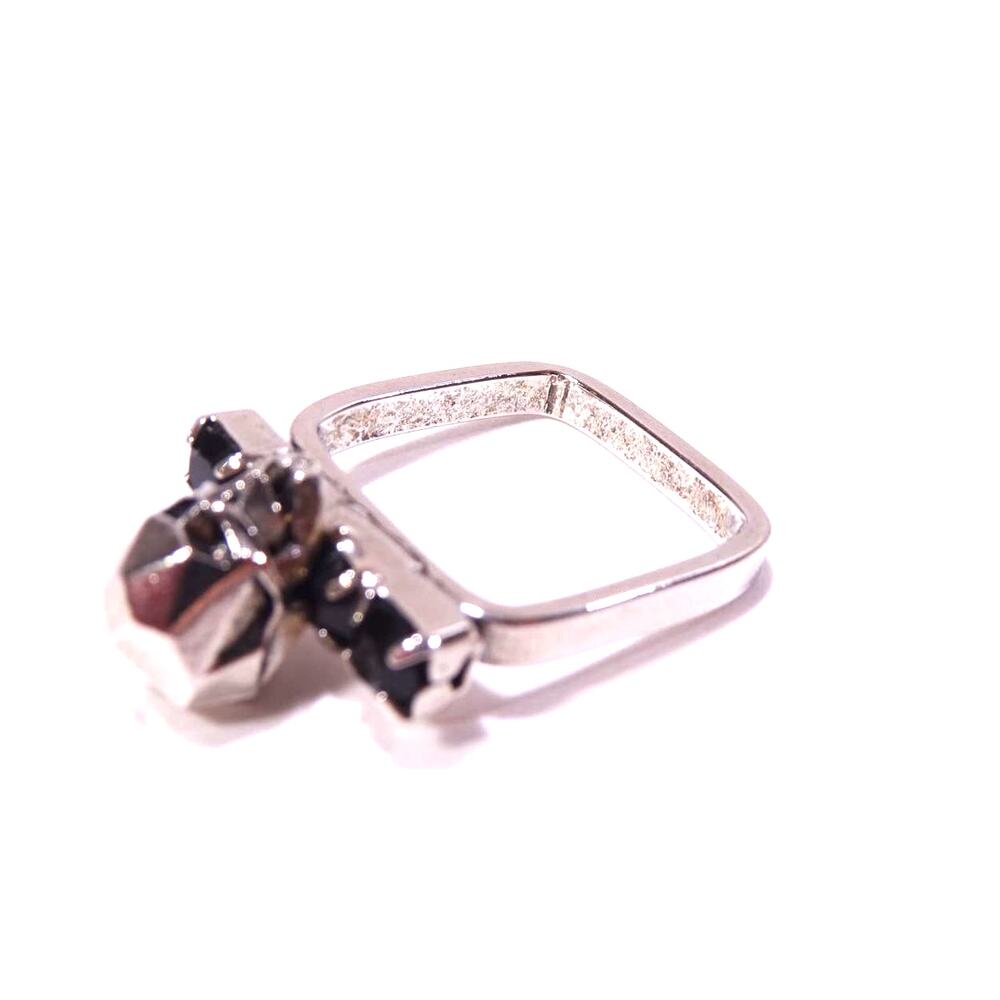 Joomi Lim Women's Skull Silver-Plated  Swarovski Crystal Ring NWOT 145